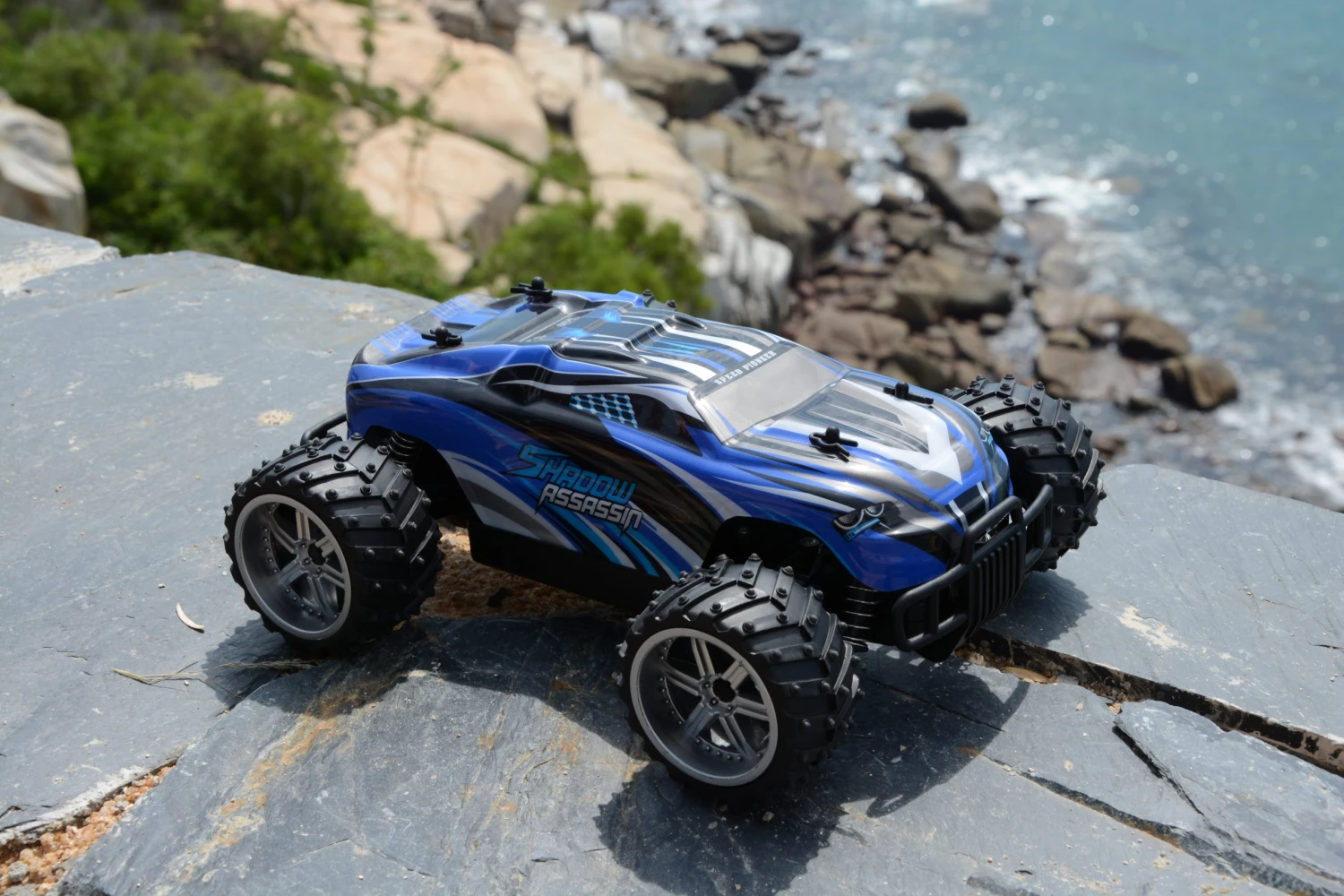 THOMAXX RADIOGRAFISCHE BESTUURBARE AUTO SCHAAL 1:16 X-TRUGGY SHADOW ASSASSIN RTR Blauw - Afbeelding 3