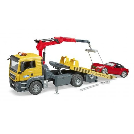 Bruder 3750 Sleepdienst Autoambulance MAN Incl. Sportauto - Afbeelding 3