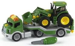 Dieplader + Tractor John Deere Met Voorlader – Constructiespeelgoed – Theo Klein 3908