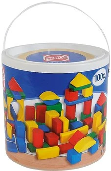 100 Houten Blokken In Kleur Ton