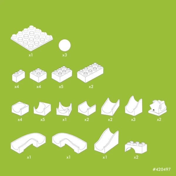 Hubelino Knikkerbaan Uitbreidingset Wissel 43-delig - Afbeelding 6