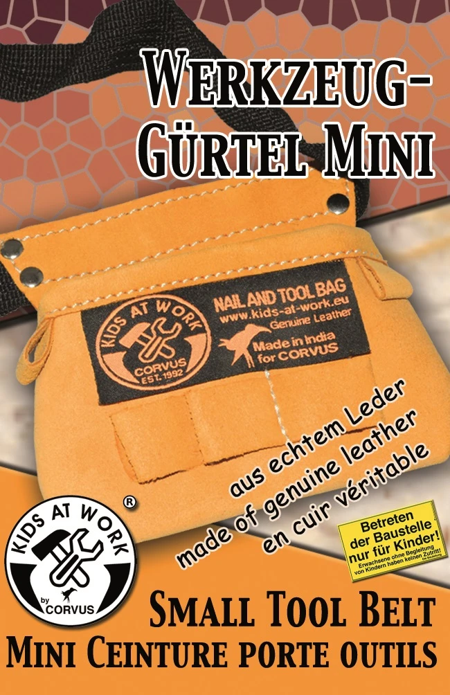 Leren Gereedschapsgordel Kids-at-Work Spijkerzak Mini - Afbeelding 3