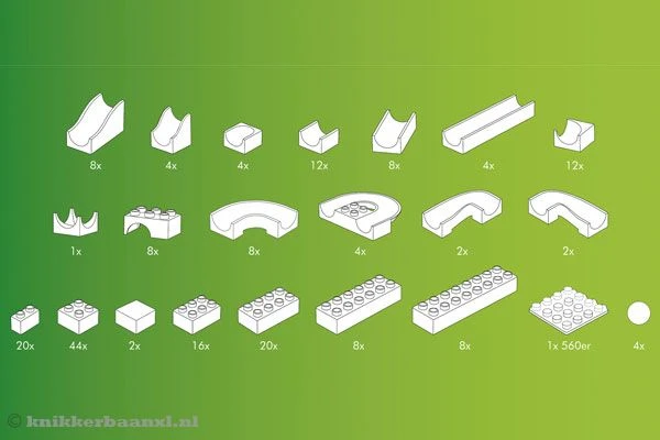 Hubelino Knikkerbaan Bouwdoos 200-delig - Afbeelding 4