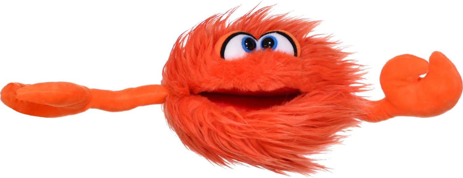 Handpop Kletskop Knipser Oranje Living Puppets - Afbeelding 3