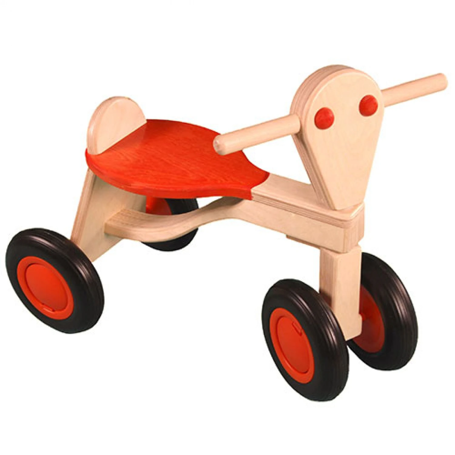 Van Dijk Toys Loopfiets Oranje Berkenhout