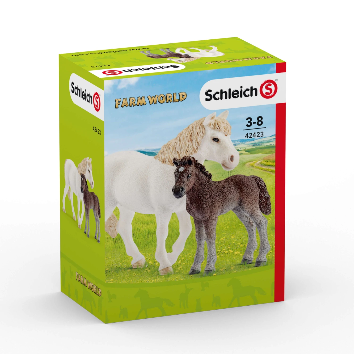Schleich 42423 Pony En Veulen Farm World - Afbeelding 3